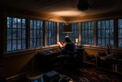 Foscarini Båglampor|Golvlampor-Twiggy LED Golvlampa, Grafit