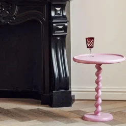 Polspotten Sidobord & Avlastningsbord-Twister Sidobord, Ljusblå