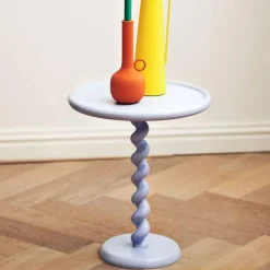 Polspotten Sidobord & Avlastningsbord-Twister Sidobord, Ljusblå