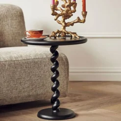 Polspotten Sidobord & Avlastningsbord-Twister Sidobord, Ljusblå