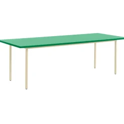 HAY Matbord Och Barbord-TwoColour Bord 240x90 cm, Ivory / Green Mint