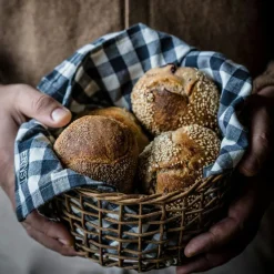 ERNST Servetter & Tillbehör-Tygservett 40x40 cm, Brun/Vit