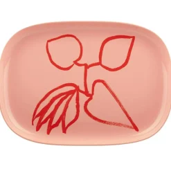 Marimekko Övriga Tallrikar & Fat-Ukonhattu Serveringsfat Salmon Red, 23x32 cm