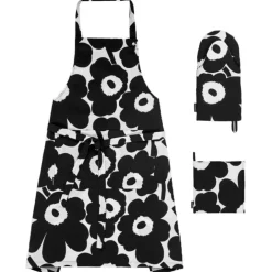 Unikko Förkläde + Grytvante + Grytlapp