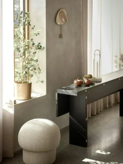 Design House Stockholm Sittsäckar & Sittpuffar-Uno Sittpuff Cream, Ø50 cm