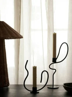 Valse Ljusstake Svart, 28 cm