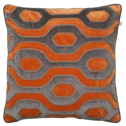 Chhatwal & Jonsson Prydnadskuddar & Fodral-Varanasi Velvet Cushion Cover 50x50 cm, / Grå