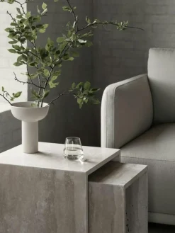 VARU Soffbord 2 Delar Marmor, Grå