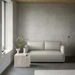 VARU Soffbord 2 Delar Marmor, Grå