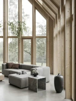 VARU Soffbord 2 Delar Marmor, Grå