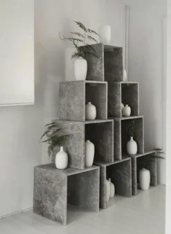 VARU Soffbord 2 Delar Marmor, Grå