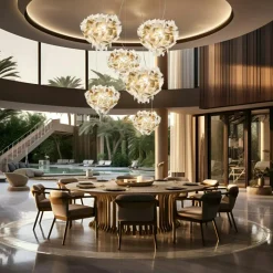 Veli Aurea Pendel Vit / Guld, 60 cm