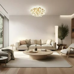 SLAMP Plafonder|Vägglampor-Veli Aurea Vägg-/Taklampa Vit / Guld, 78 cm