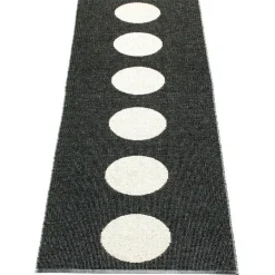 Pappelina Utomhusmattor & Balkongmattor|Plastmattor-Vera Matta Svart / Vanilj, 70x225 cm