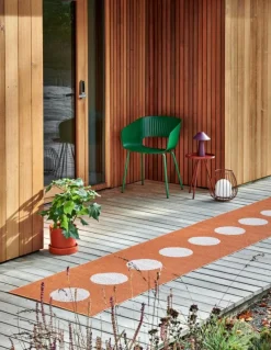 Pappelina Utomhusmattor & Balkongmattor|Plastmattor-Vera Pop Matta 70x280 cm, Mustard / Pale Yellow