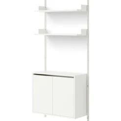 New Works Modulära Hyllsystem-Vägghylla 1900 Högt Skåp Med Dörrar, Ek / Svart