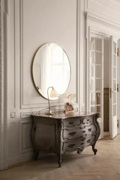 Väggspegel 110 cm, Polerad Mässing