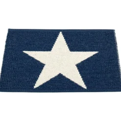 Pappelina Utomhusmattor & Balkongmattor|Dörrmattor-Viggo One Dörrmatta 70x50 cm, Dark Blue/ Vanilla