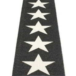 Pappelina Utomhusmattor & Balkongmattor|Plastmattor-Viggo One Matta 70x250 cm, Black/Vanilla