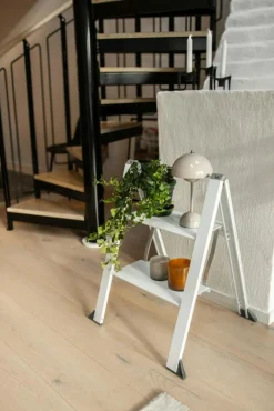 Wibe Stegpallar-Vikingstep MIDI Trappall, Vit