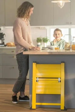 Wibe Stegpallar-Vikingstep MIDI Trappall, Vit