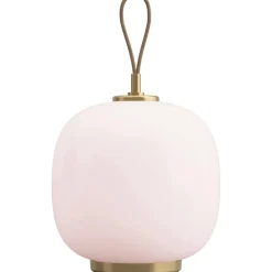 Louis Poulsen Portabla Lampor|Portabla Lampor-VL 45 Radiohus Bordslampa Portabel, Mässing / Glossy White