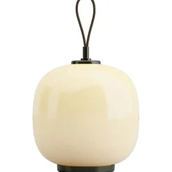 Louis Poulsen Portabla Lampor|Portabla Lampor-VL 45 Radiohus Bordslampa Portabel, Mässing / Glossy White