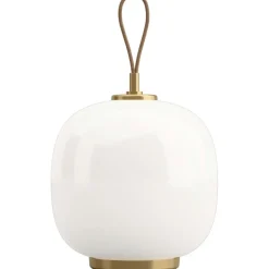 Louis Poulsen Portabla Lampor|Portabla Lampor-VL 45 Radiohus Bordslampa Portabel, Mässing / Glossy White