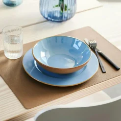 Vändbar Bordstablett 4-pack, Ljusblå/Svart