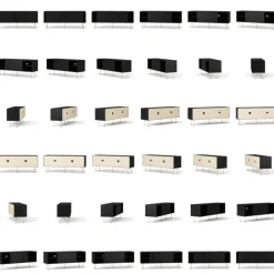 Decotique Tv-Bänkar & Mediabänkar-Vogue Mediabänk Med Ben 136 cm, Valnöt / Svart