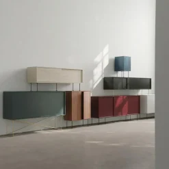 Decotique Tv-Bänkar & Mediabänkar-Vogue Mediabänk Med Ben 136 cm, Valnöt / Svart