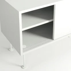 Decotique Tv-Bänkar & Mediabänkar-Vogue Mediabänk Med Ben 136 cm, Valnöt / Svart