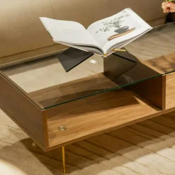 Decotique Soffbord-Vogue Soffbord 45x165 cm, Mörk Ek / Svart