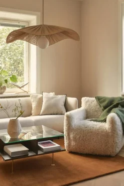 Decotique Soffbord-Vogue Soffbord 70x70 cm, Valnöt / Mässing