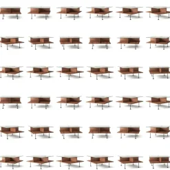 Decotique Soffbord-Vogue Soffbord 70x70 cm, Valnöt / Mässing