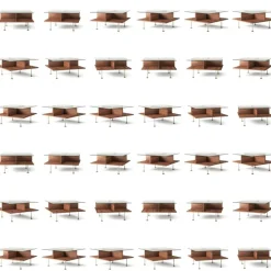 Decotique Soffbord-Vogue Soffbord 70x70 cm, Valnöt / Mässing