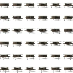 Decotique Soffbord-Vogue Soffbord 70x70 cm, Valnöt / Mässing