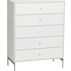 Mavis Byråer-Volt Byrå Med 5 Lådor, Beige/Svart