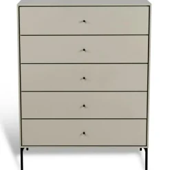 Mavis Byråer-Volt Byrå Med 5 Lådor, Beige/Svart