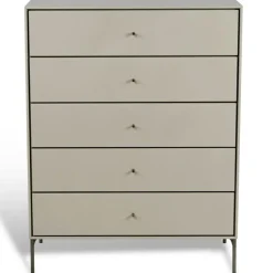 Mavis Byråer-Volt Byrå Med 5 Lådor, Beige/Svart