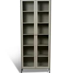 Mavis Skåp & Vitrinskåp-Volt Skåp Glasdörr Vit, 75x32x130 cm