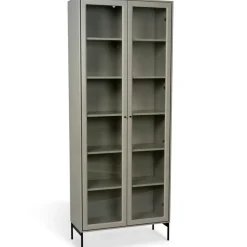 Mavis Skåp & Vitrinskåp-Volt Skåp Glasdörr Vit, 75x32x130 cm