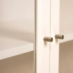 Mavis Skåp & Vitrinskåp-Volt Skåp Glasdörr Vit, 75x32x130 cm