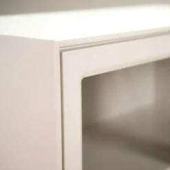 Mavis Skåp & Vitrinskåp-Volt Skåp Glasdörr Vit, 75x32x130 cm