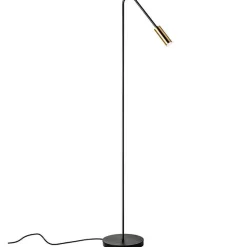 Volta P-3538-W Golvlampa, Svart / Satin Gold