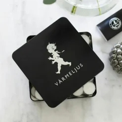 Värmeljuslåda, Svart/Silver