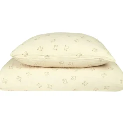 Nobodinoz Påslakan-Wabi Sabi Bäddset 100x140 cm + 45x40 cm, Brown Hoshi Birds