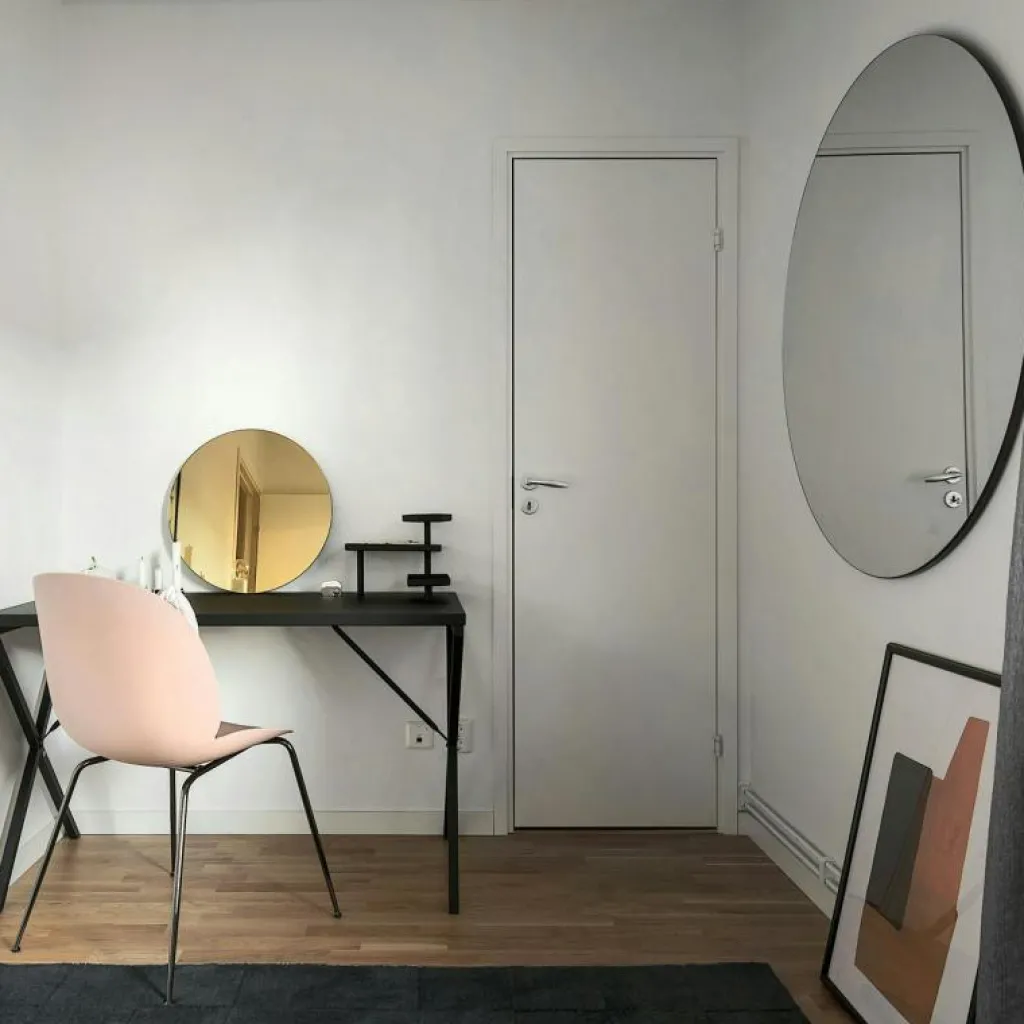 House Doctor Väggspeglar-Walls Spegel Ø50 cm, Grå