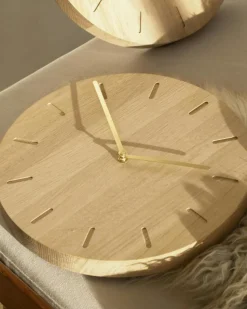 Watch:Out Väggklocka, Rökt Ek / Mässing