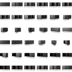 Decotique Skänkar & Sideboards-Wave Skänk 3D, Antracit